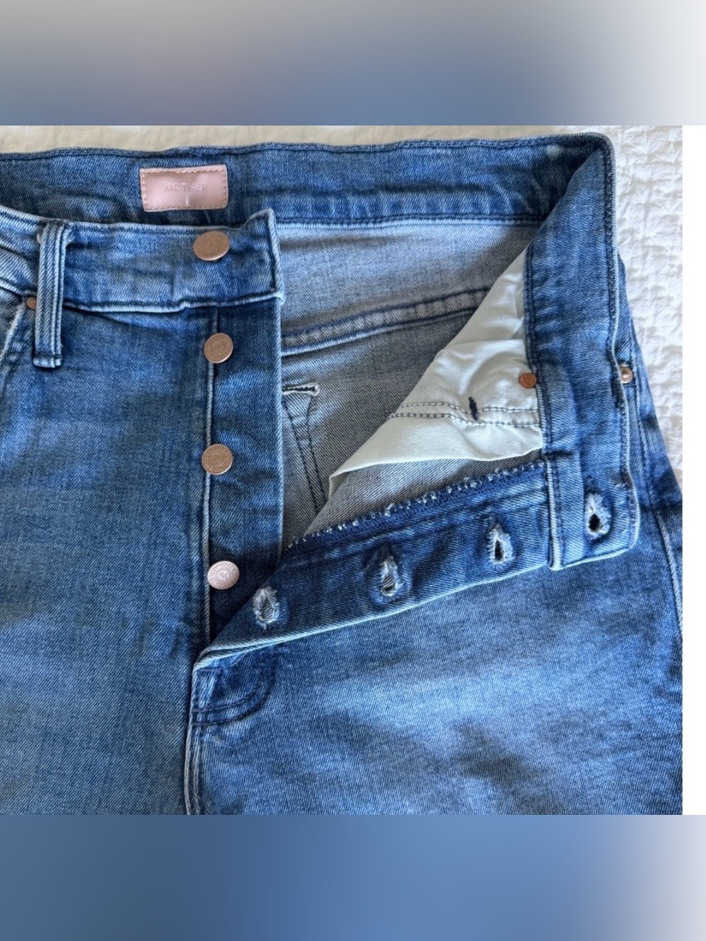 MOTHER Jeans The Tomcat Ankle Fray, size 33 - Picture 4 of 12
